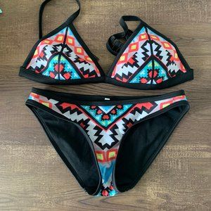Tribal Print |  Bikini Set | Black Borders